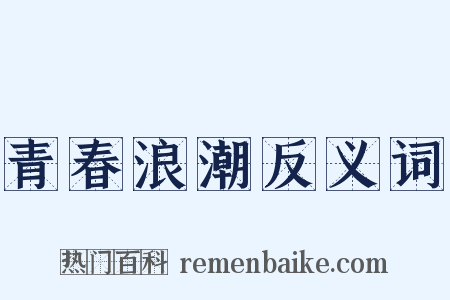 青春浪潮反义词是什么意思的图片